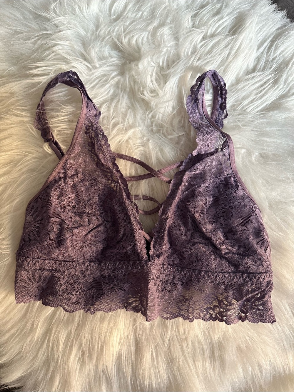 Victoria’s Secret PINK Lace Bralette - Purple Lace Women's Bralette